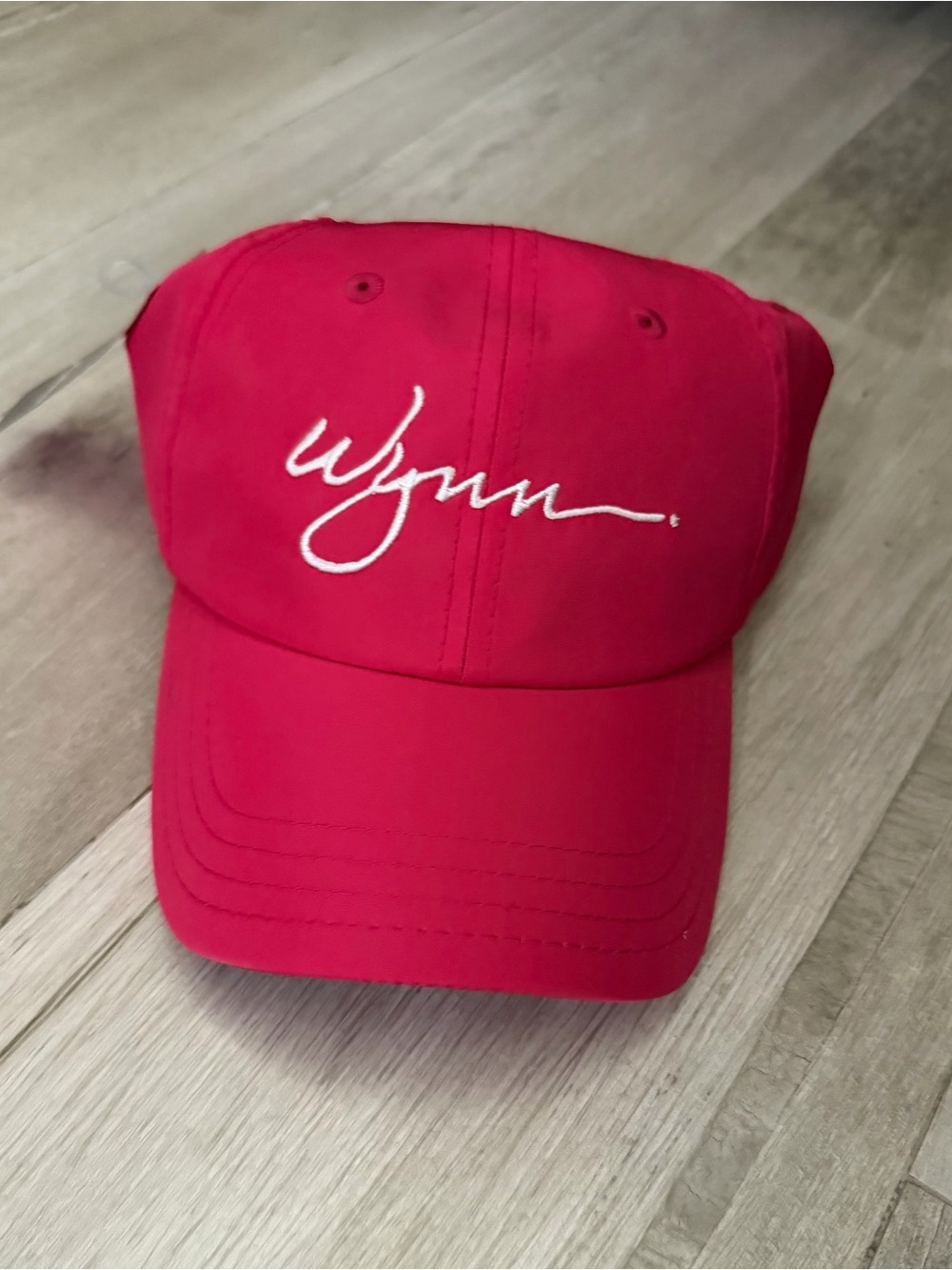 Wynn Embroidered Script Baseball Cap - hot pink dry fit brand new